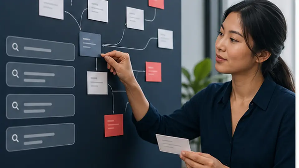 Équipe analysant les intentions de recherche et les mots-clés utiles à une stratégie SEO
