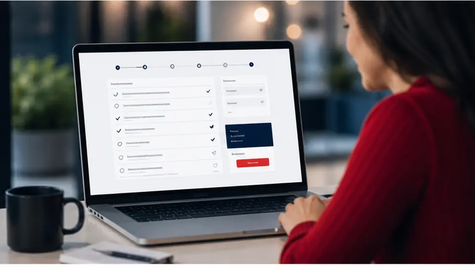 Cliente remplissant un formulaire structuré pour obtenir un devis personnalisé