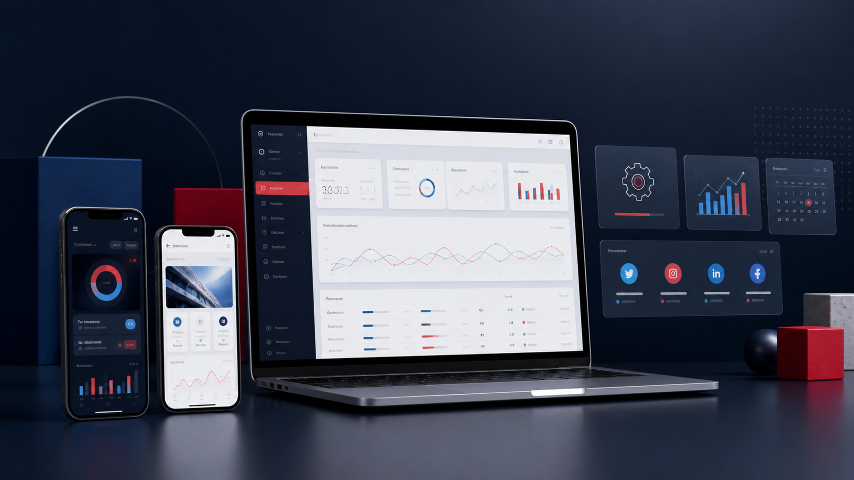 Exemple d’application mobile et de logiciel métier avec maintenance, statistiques et gestion des réseaux sociaux