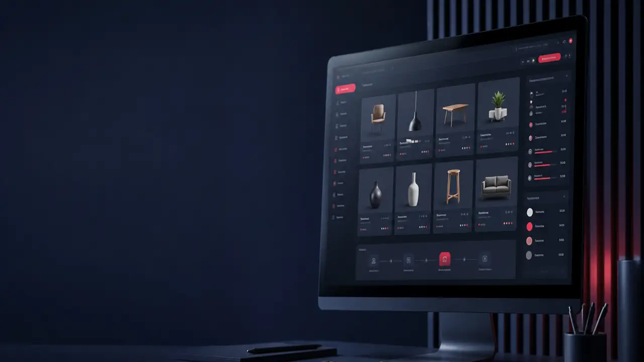 Interface moderne d’un catalogue WooCommerce organisé par produits et catégories