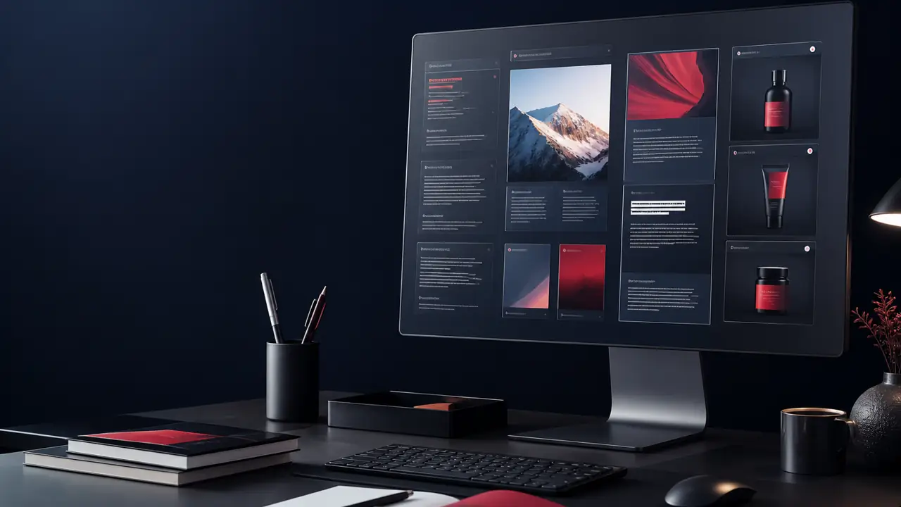 Organisation de pages, articles et fiches produits dans une interface éditoriale
