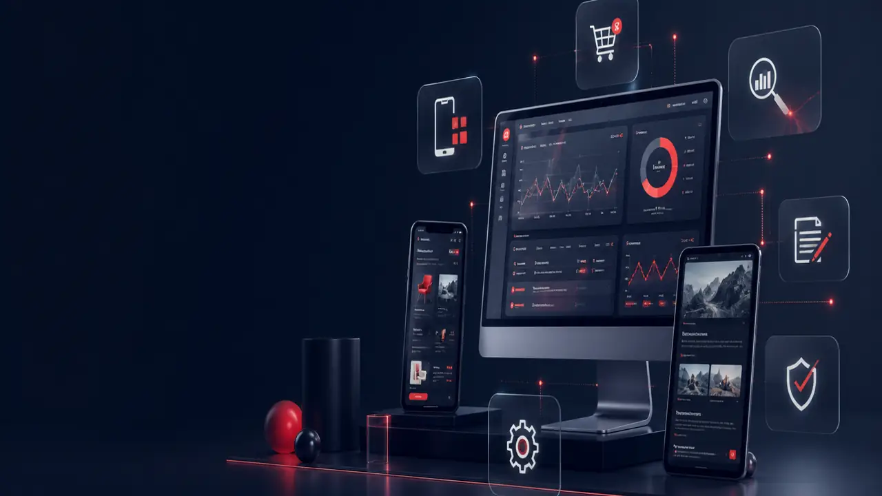 Écosystème connecté des services web, mobile, référencement, contenu et sécurité proposés par 3DIS