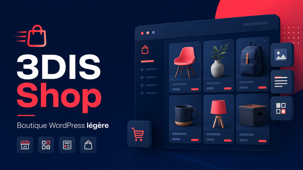 Interface de boutique légère 3DIS Shop pour WordPress
