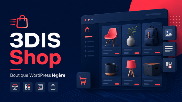 Interface de boutique légère 3DIS Shop pour WordPress