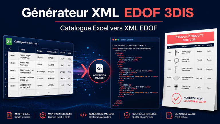 Transformation d’un catalogue Excel en fichier XML EDOF validé